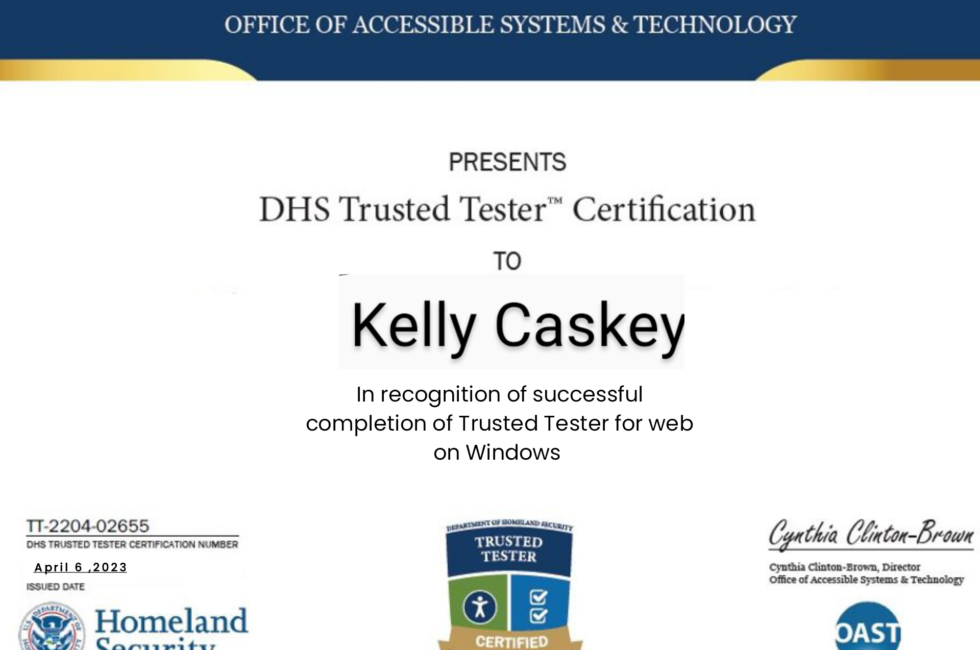 certificate