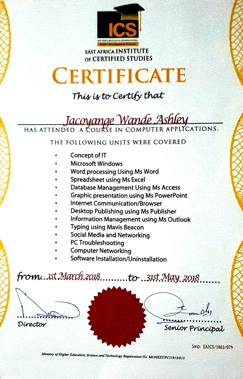 certificate