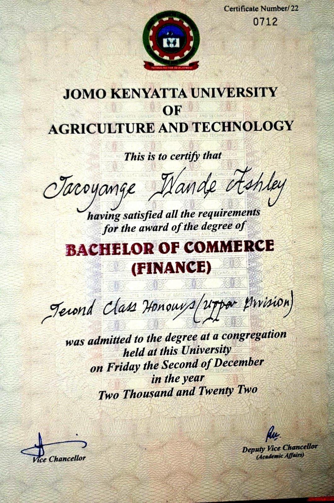 certificate